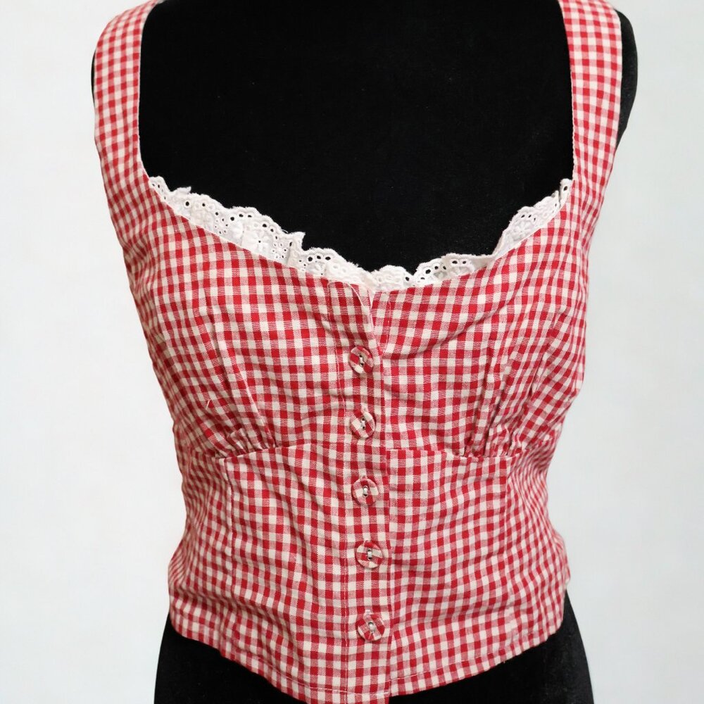 Princess Polly Bruncheon Red Gingham Top